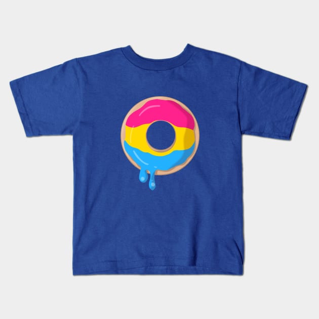 Pan Pride Donut Kids T-Shirt by LittleGreenHat